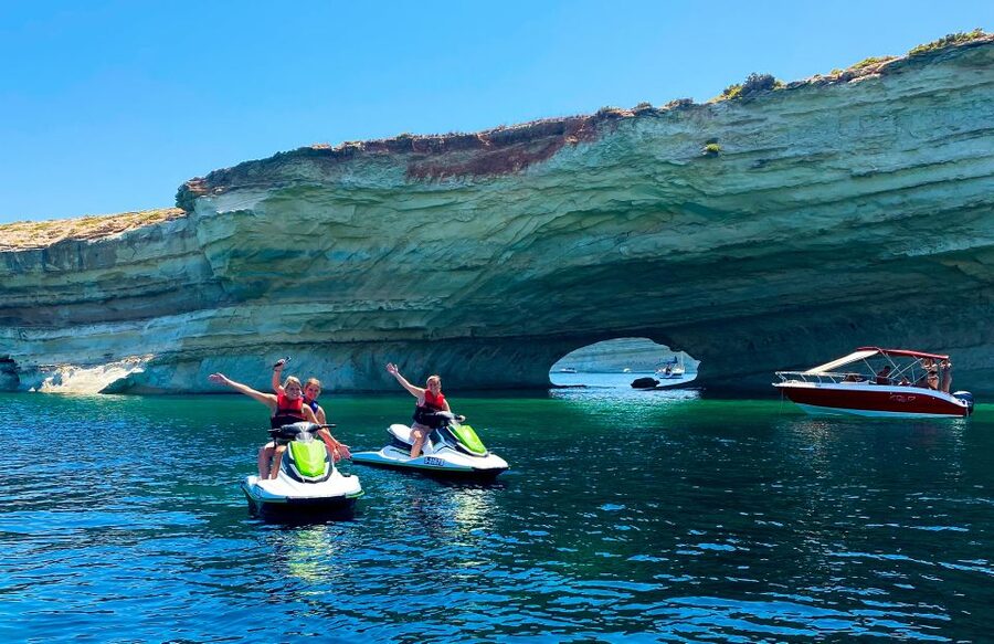 Malta: Private Jet Ski Experience - St Peter’s Pool and the southern coast