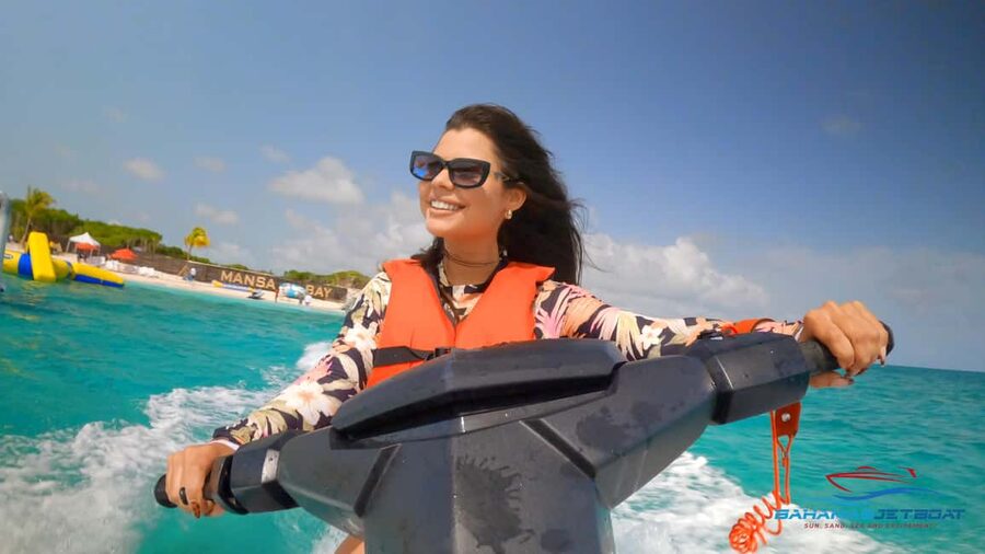 Mansa Bay w/ Swimming Pigs, Banana Boat, JetSki & Snorkeling - Meeting the swimming pigs safely