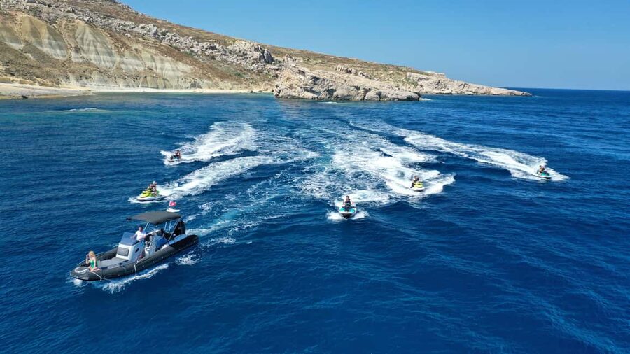 Mellieha: Comino & Blue Lagoon Jet Ski Safari Tour - Setting out from Marfa Bay with a Sea-Doo