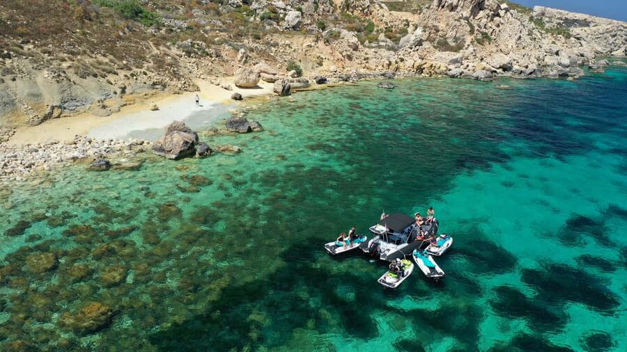 Mellieha: Comino & Blue Lagoon Jet Ski Safari Tour - Elephant Rock and St. Maria Caves