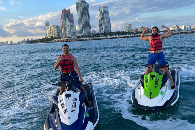 Miami Beach Jet Ski Rental with Boat Ride - Single riding, double riding, and the group feel
