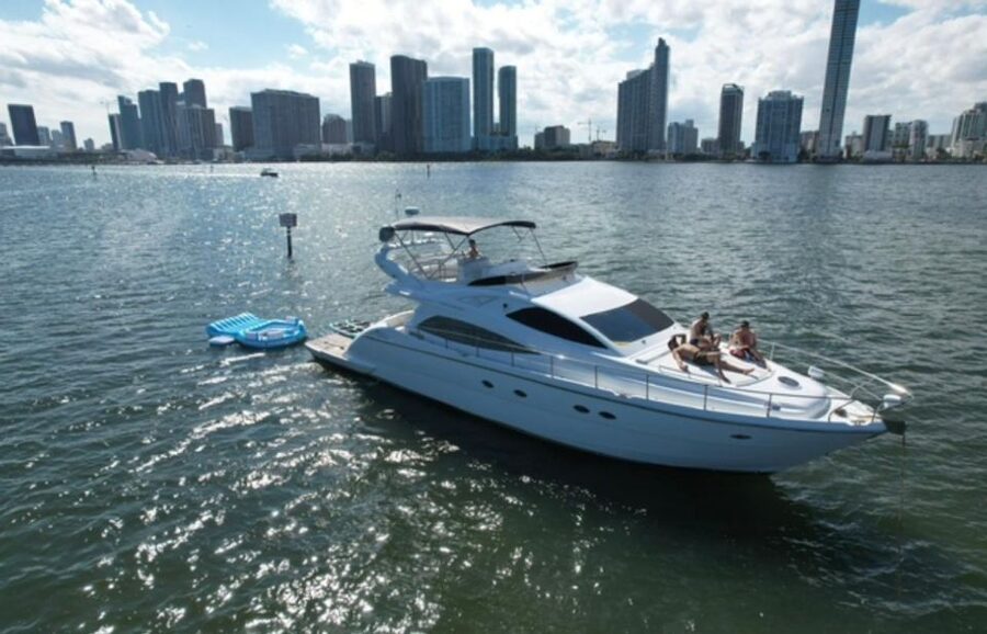 Miami Yacht Rental with Jetski, paddleboards, Inflatables - What the four-hour outing can look like