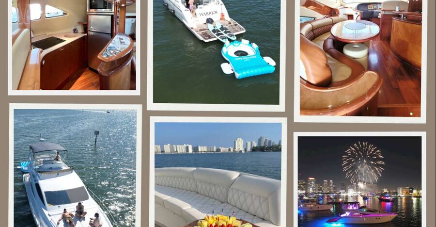 Miami Yacht Rental with Jetski, paddleboards, Inflatables - Captain service and the extra fees