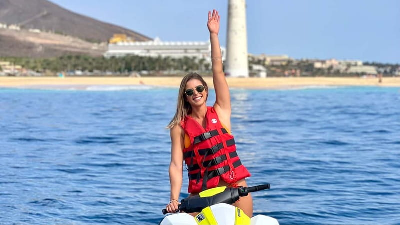 Morro Jable: Guided Jet Ski Safari (without license) - A fast start at Morro Jable Lighthouse