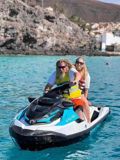 Morro Jable: Guided Jet Ski Safari (without license) - Riding past Jandía and Punta Jandía