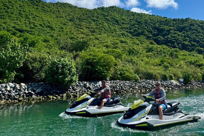 One hour private jet ski tour in Saint Martin with free passenger - Grand Case Beach, the first 10-minute stop