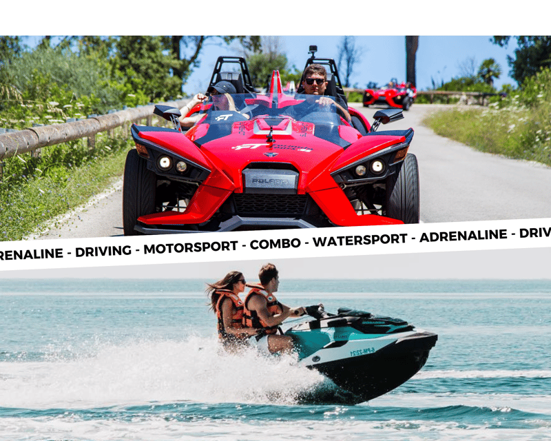 Peguera: Racing Car Drive and Jet Ski Combo Tour - Puerto Portals and the first photo stop