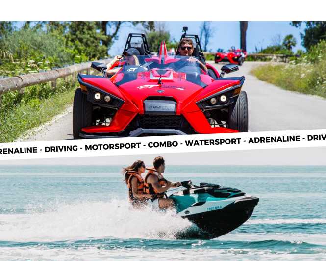 Peguera: Racing Car Drive and Jet Ski Combo Tour - Palma Cathedral and the Nautical Club