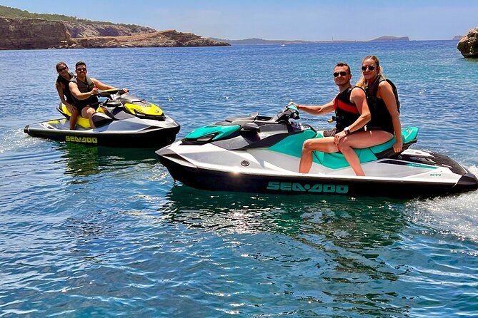 Private jet ski excursion Ibiza San Antonio Es Vedrà - Cala Comte offers a scenic pause