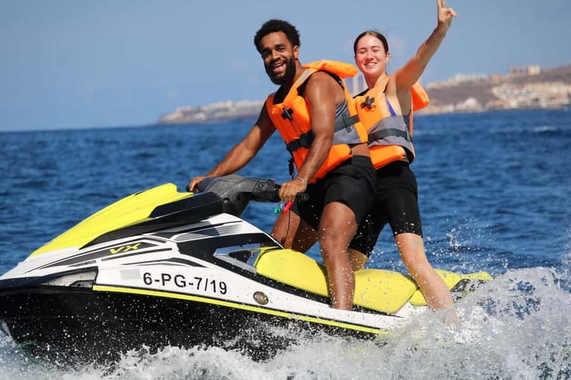 Puerto Colón: Tenerife Coast Jet Ski Tour with Photos - Riding a Yamaha along Costa Adeje