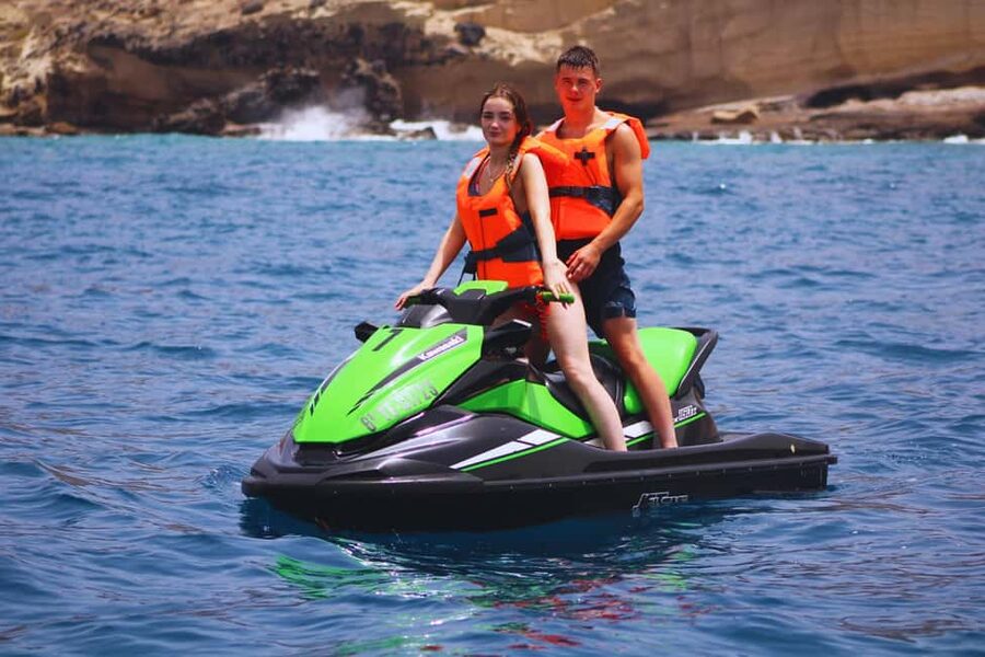 Puerto Colón: Yamaha Jet Ski Tour Along Tenerife's Coast - The ride begins at Puerto Colón