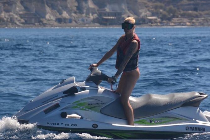 Santorini: Perivolos Beach Jet Ski Rental - Riding a Yamaha Sport jet ski