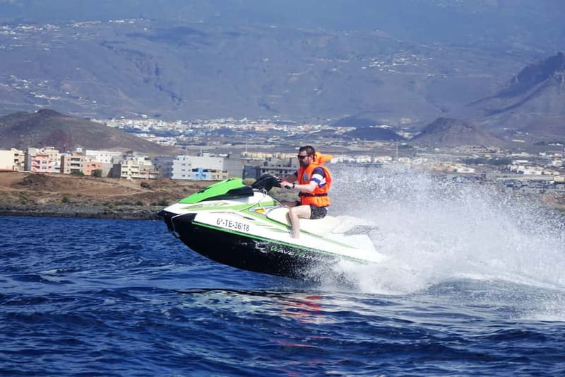 Single Jet Ski Ride with Pickup & Drop-off in Tenerife South - Getting ready at the port