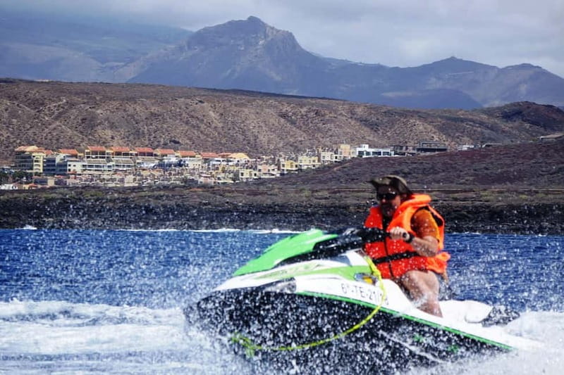 Single Jet Ski Ride with Pickup & Drop-off in Tenerife South - The swim stop adds a welcome pause