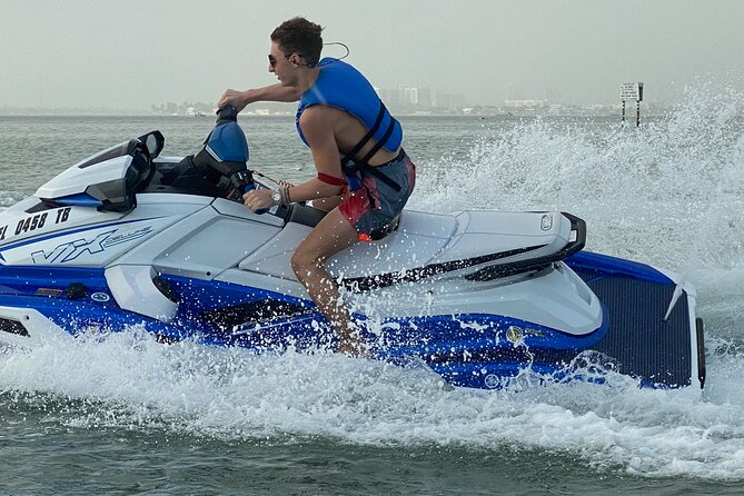 South Beach Jet Ski Rental departs Bayside Marketplace - Riding the jet ski for a full hour