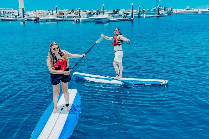 Stand Up Paddle Board 1h + cafe @POPEYE JETSKI in Dubai - Finding your balance during the first minutes