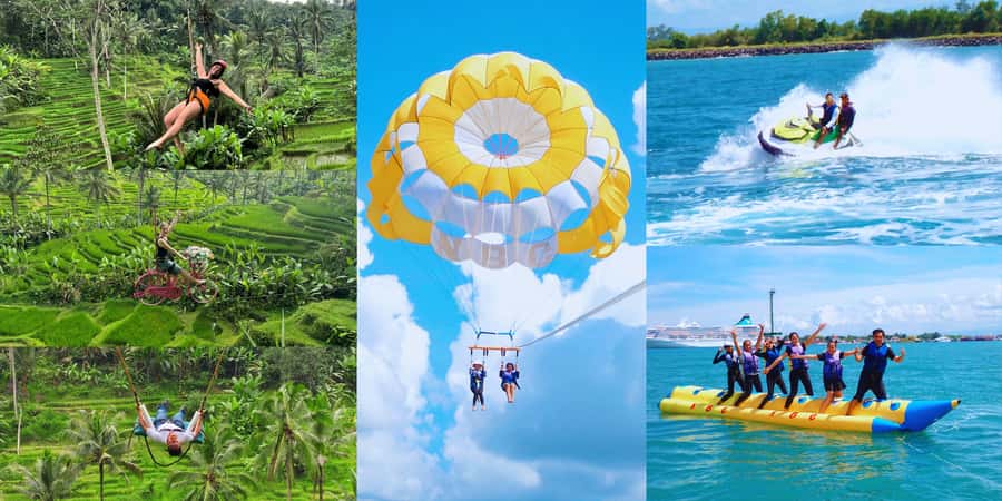 Ubud Zipline & Watersport (Jetski, Parasailing, BananaBoat) - U Fun Field and the Ubud zipline