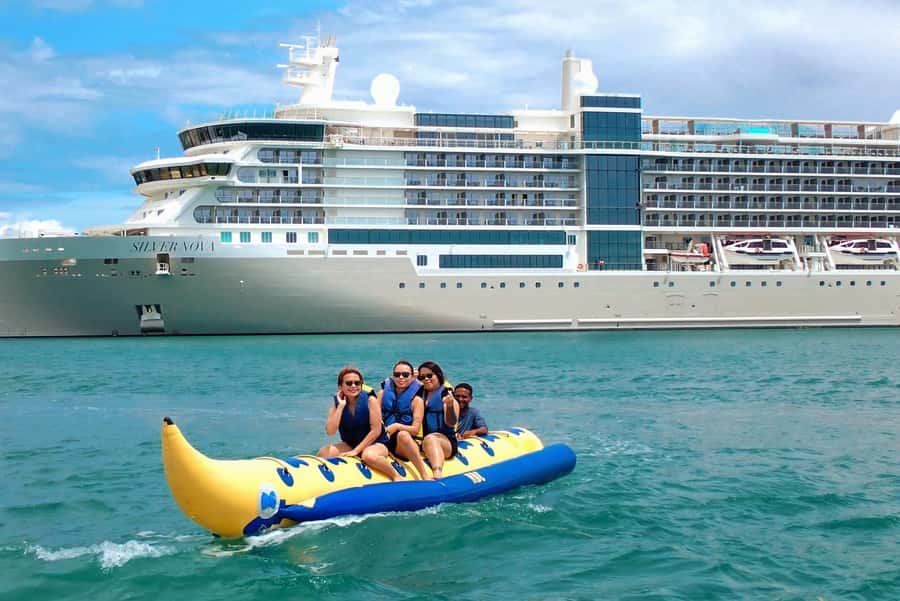 Ubud Zipline & Watersport (Jetski, Parasailing, BananaBoat) - The banana boat for shared fun