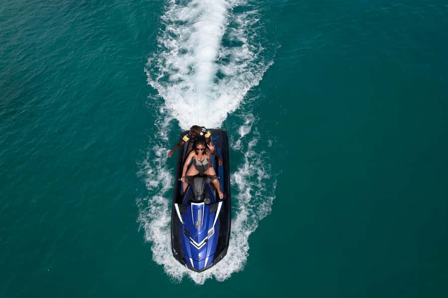 Zanzibar: Jetski with Hotel Pickup, Drone Photos & Video - The safety briefing comes before the fun
